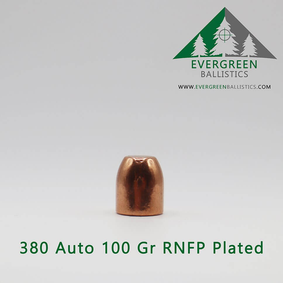 380 Auto Plated Bullets Evergreen Ballistics