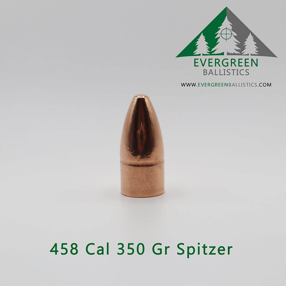 458 350 Grain Plated Bullets for Reloading – Evergreen Ballistics